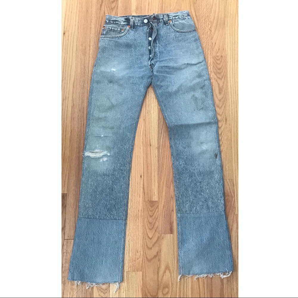 RE/DONE High Rise Stacking Distressed Jean Size 26 - Picture 4 of 6